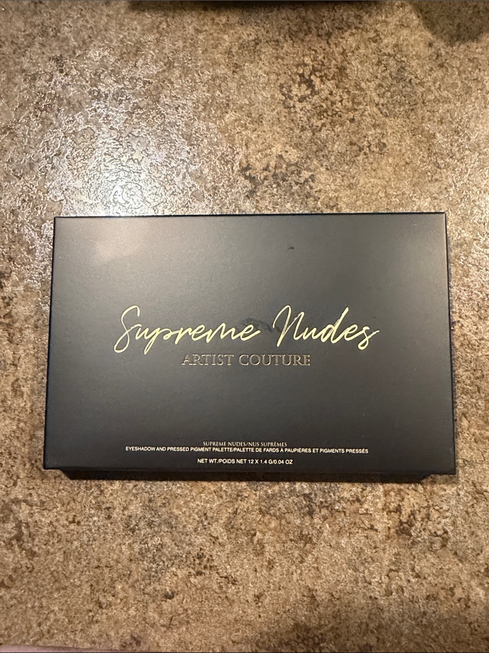 Artist Couture Supreme Nudes Eyeshadow Palette - Black & Gold Script